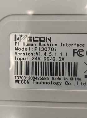 议价WECON维控触摸屏PI3070i