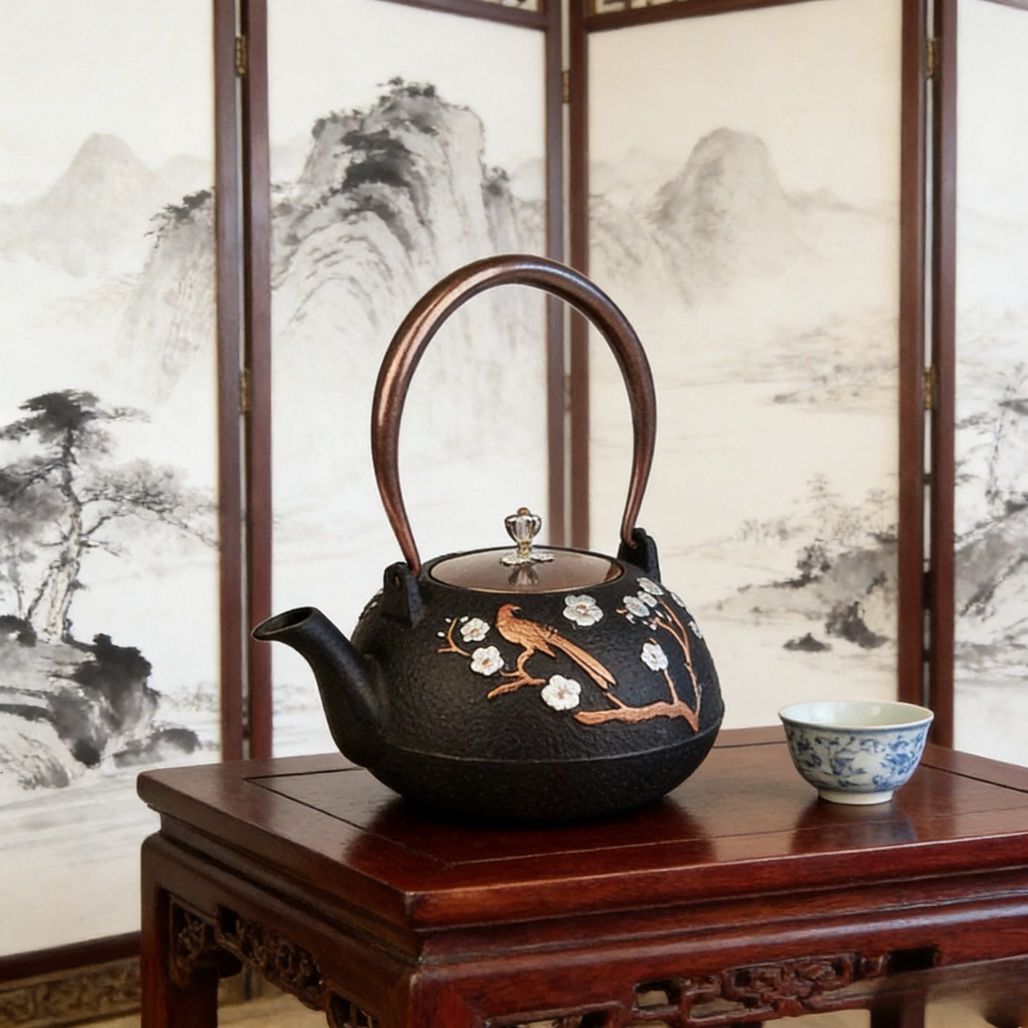 日式手工铸铁壶无涂层复古加厚生铁壶家用煮茶壶户外烧水壶泡茶壶