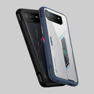 狐盾适用ASUS华硕ROG6Pro透明磨砂全包ROG6天玑版防摔手机壳ROG6D挂绳蝙蝠版全包tpu塑胶天玑版保护套