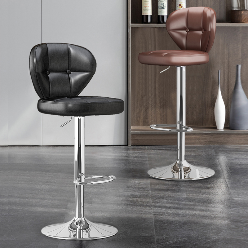 吧台椅升降旋转现代简约靠背吧凳家用前台酒吧椅子时尚高脚凳吧凳