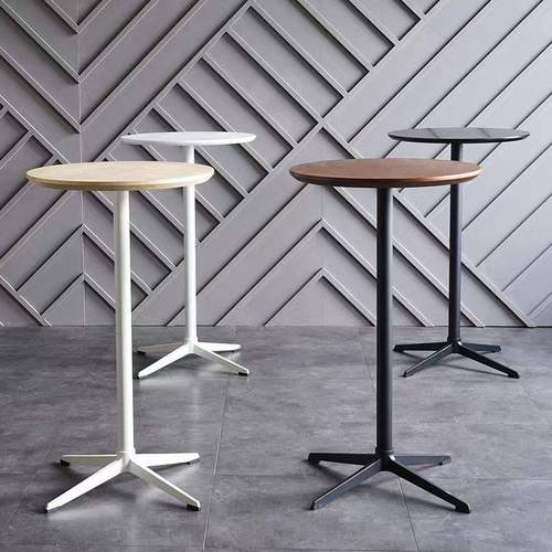 实木高脚吧桌圆形高桌子酒吧椅