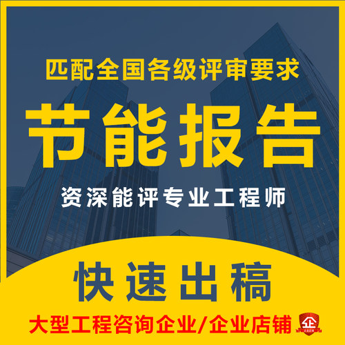 节能报告能评节能登记表整改报告自查报告验收评估报告能源审计