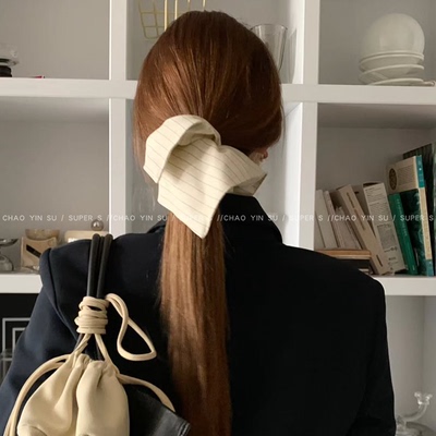 Earlobe金晨同款韩系条纹发圈