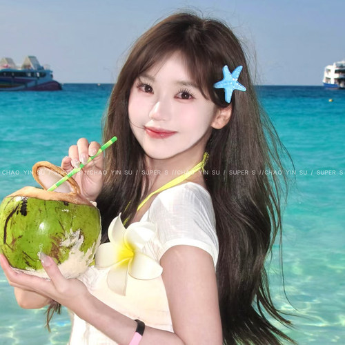 多巴胺彩色可爱甜美海星发夹