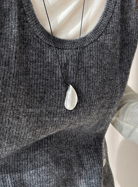 超音素日系沙金银叶子吊坠项链