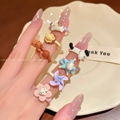 萌宠聚会 饰食指戒 原创开口小狗猫咪戒指女可爱解压卡通可旋转装