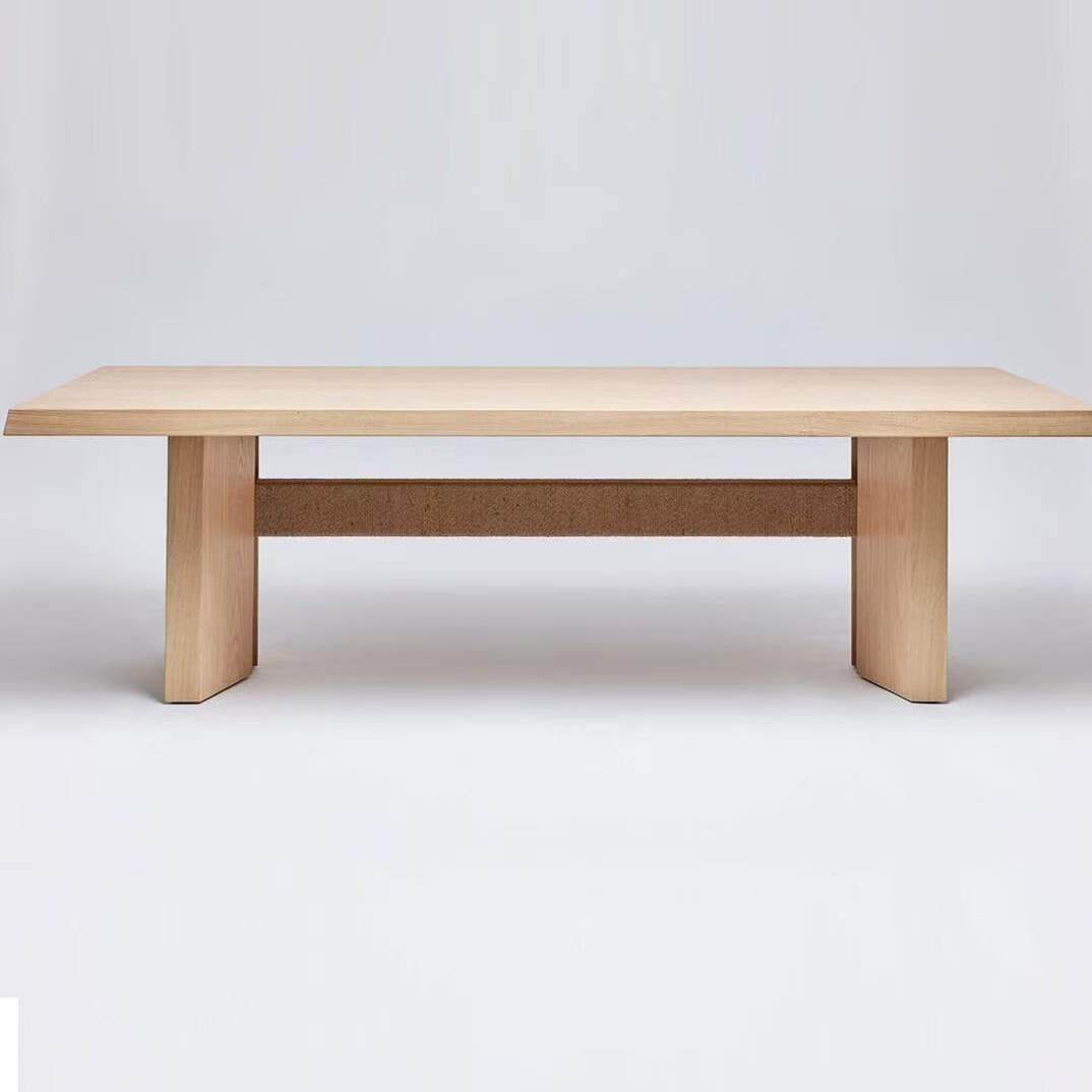 侘寂风长方形实木餐桌书桌办公桌简约轻奢设计师款高端大气吃饭桌,住宅家具,实木餐桌,淘宝优惠券,粉丝福利购,淘宝优惠卷