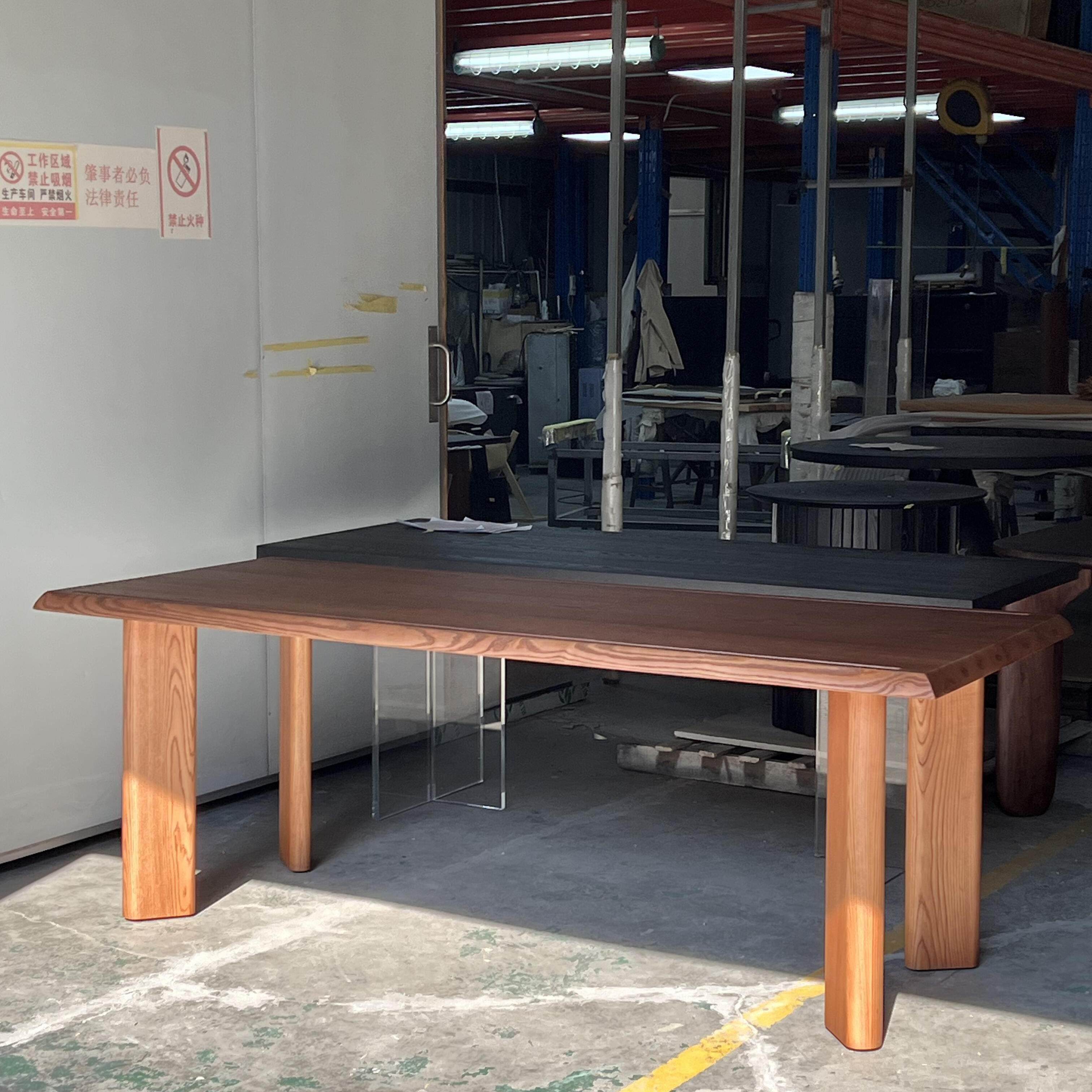 中古风复古简约实木餐桌家用原木风长方形饭桌办公室洽谈桌工作台,住宅家具,实木餐桌,淘宝优惠券,粉丝福利购,淘宝优惠卷