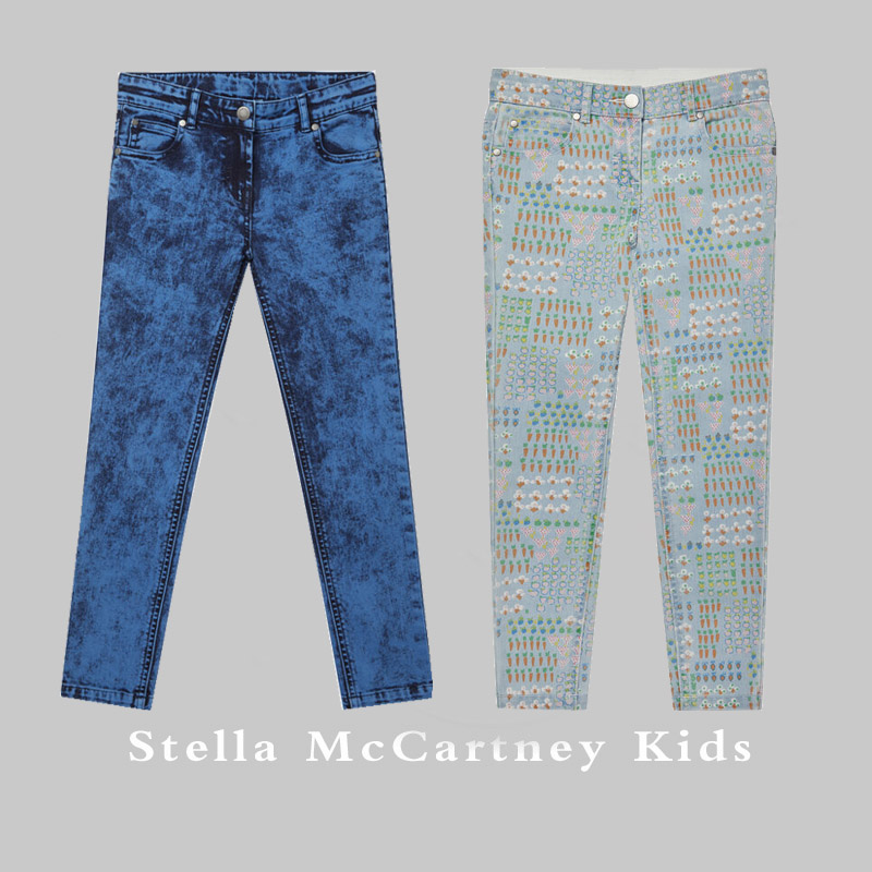 3折清仓 意大利Stella McCartney醋染蓝牛仔长裤