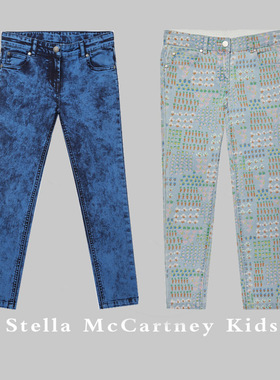 3折清仓 意大利Stella McCartney醋染蓝牛仔长裤