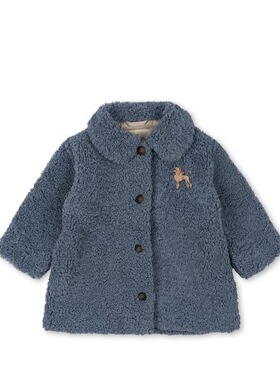 现货秒发丹麦Konges Slojd女童爱心毛绒外套冬季保暖棉服外套