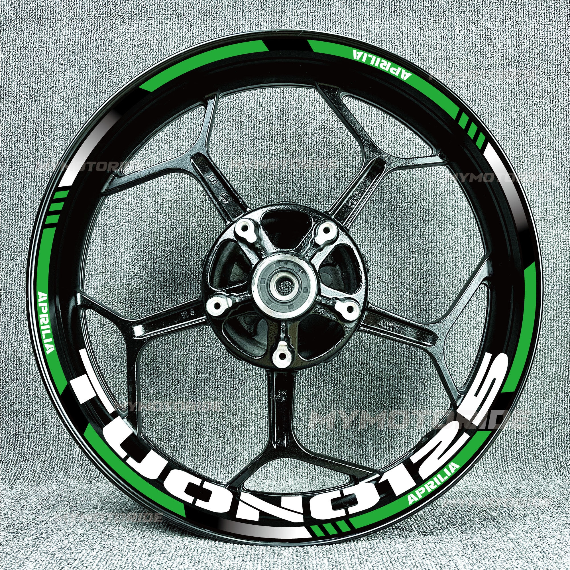 适用阿普利亚TUONO125SX125Shiver900RSV4XRS6反光轮毂贴花内圈贴