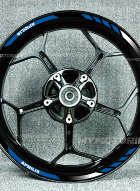 适用阿普利亚SX125Shiver900RSV4XRS660RS457反光轮毂贴花内圈贴