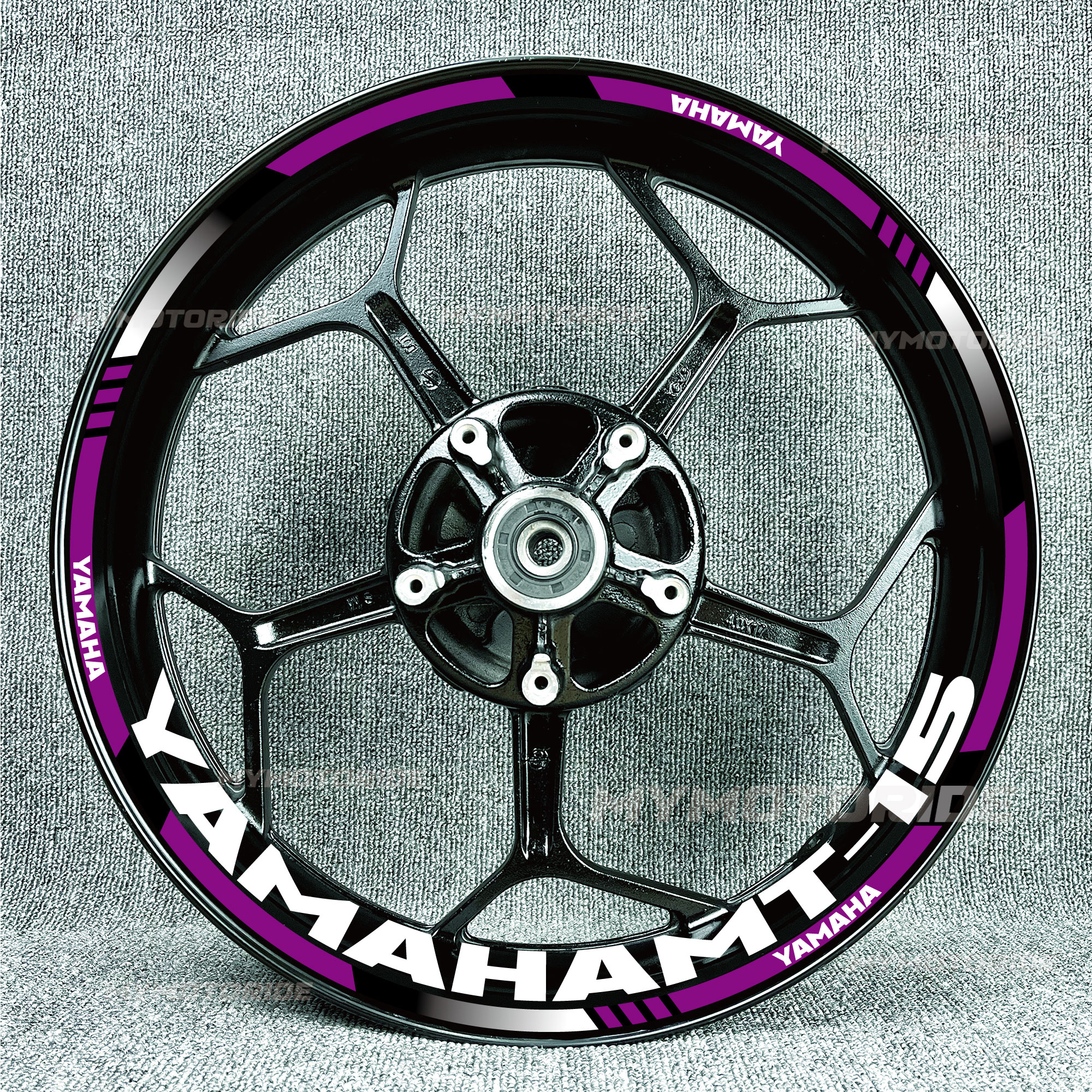 适用于雅马哈MT15mt10mt07MT03MT07MT改装轮毂贴花轮框圈反光贴纸