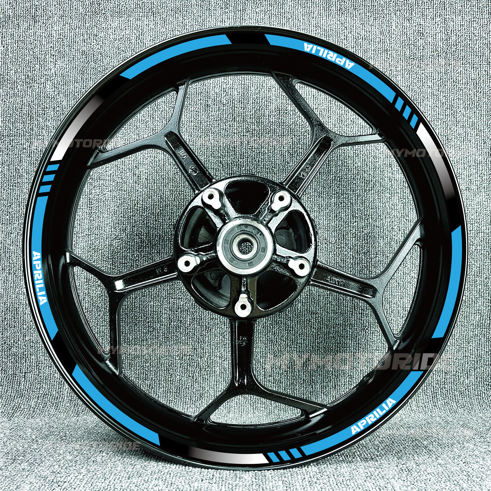 适用阿普利亚TUONOV4/660/125SX125Shiver900R反光轮毂贴花内圈贴