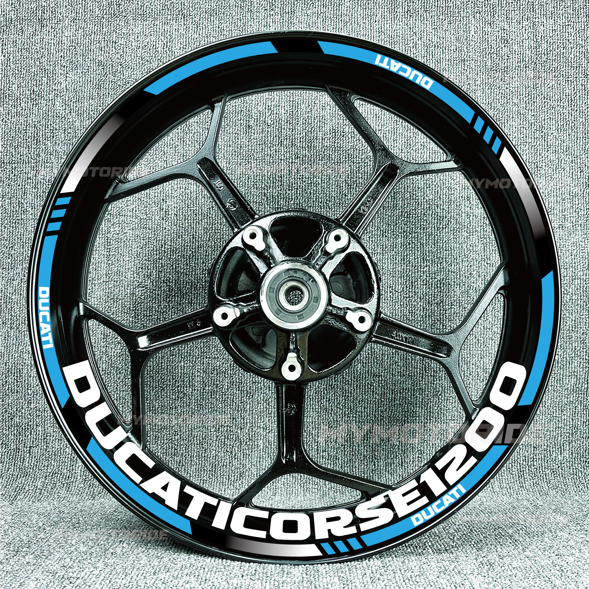 适用杜卡迪轮毂贴怪兽1200 797 821 939 V2V4 轮圈车圈钢圈贴花