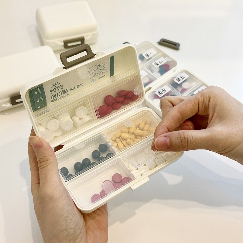随身便携大容量药盒一周七天药片胶囊分装盒迷你小药丸密封收纳盒,收纳整理,药盒,淘宝优惠券,粉丝福利购,淘宝优惠卷