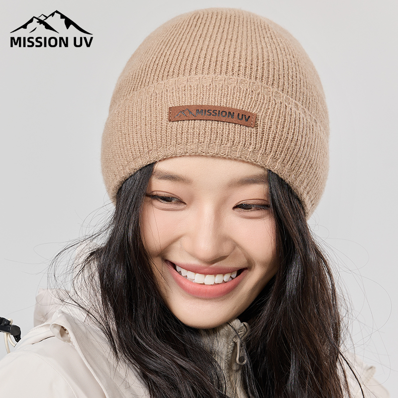 MISSIONUV女士羊毛保暖毛线帽