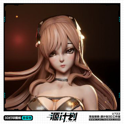 二次元美女 Project Code NOIR 3D打印模型图纸白模定制STL文件
