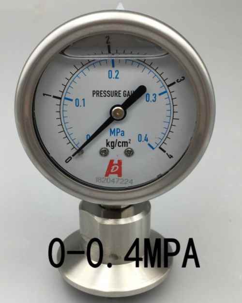 不锈钢隔膜压力表YTP-60BF 0.4MPA 4Kg PRESSURE GAUG