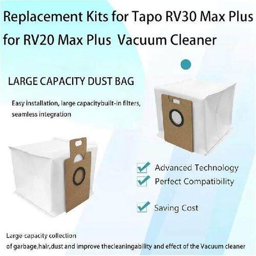 A78E-Replacement Dust Bags For Tapo RV30 Max Plus / RV20