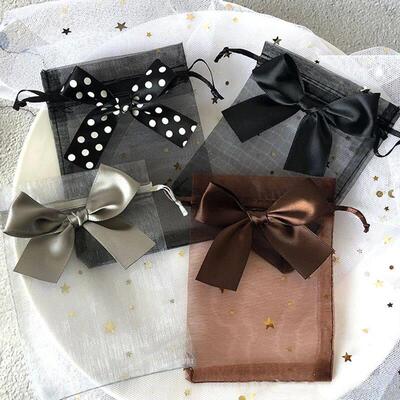 10pcs/lot Drawstring Organza Bags Gift Bags Exquisite Butter