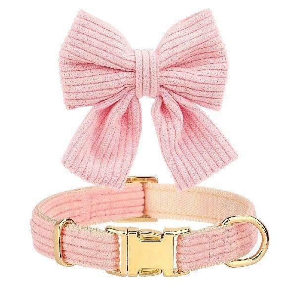 Pink Dog Collar Harness Leash Set Cute Dog Collar Leash