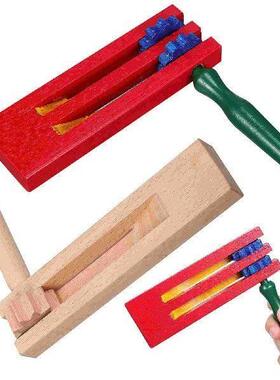 2 Pcs Orff Percussion Instrument Rotating Soundboard Wooden