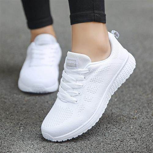 Gym Shoes Women Fashion for Walking plus size Sneakers White