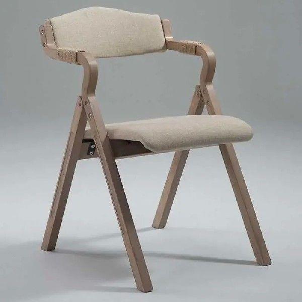Dining chair curved wood modern simple retro folding back