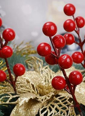 Artificial Berries Red Gold Silver Fake Berries Branch Cherr