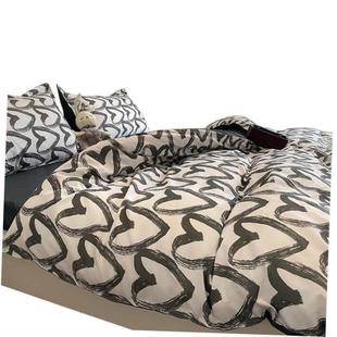 sheets set sheet pcs pillowcases flat bed cotton beddings