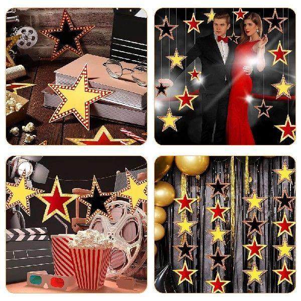 Star Card Decoupage Paper Movie Night Photo Booth Props