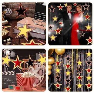Star Card Decoupage Paper Movie Night Photo Booth Props