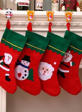 Christmas stocking Christmas gift Applique gift圣诞节礼物袜