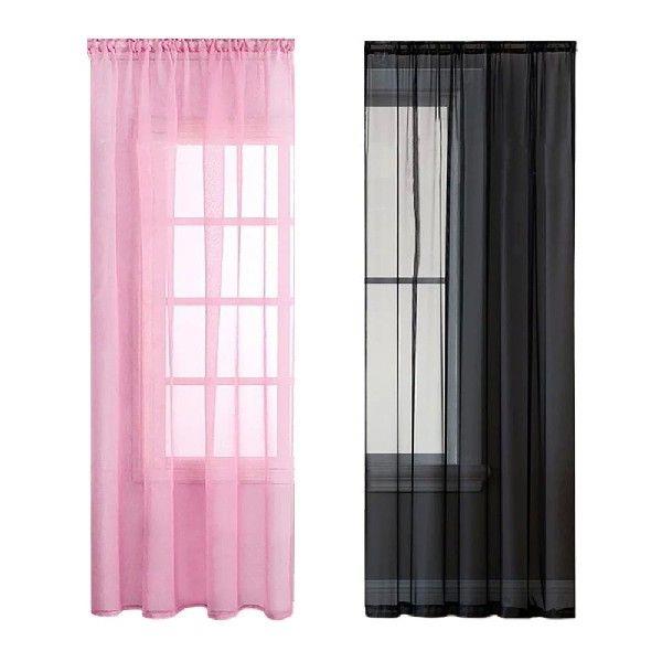 Window Screen 100x200cm Tulle Window Curtain for Home Decor