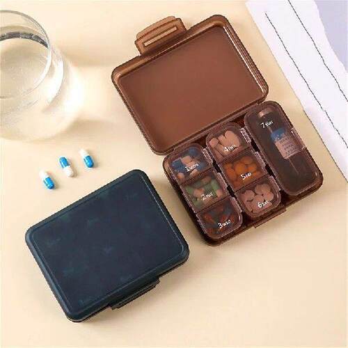 7-compartment Pill Organizer Moisture Proof Pills Box For