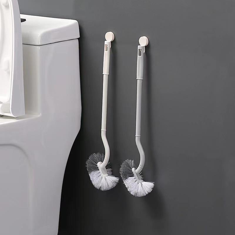 Toilet brush long handled soft bristled plastic toilet brush