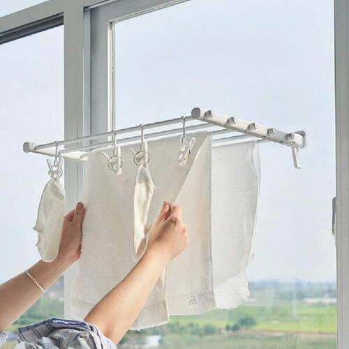 Balcony Hidden Simple Drying Rack Foldable Portable Strong