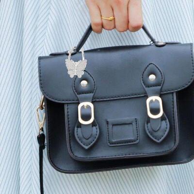 Desk Bag Hook Matte White Foldable Portable Purse Hanger