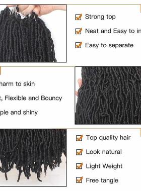 24 Inch Nu Faux Locs Crochet Braids Hair 6 Packs Pre-looped