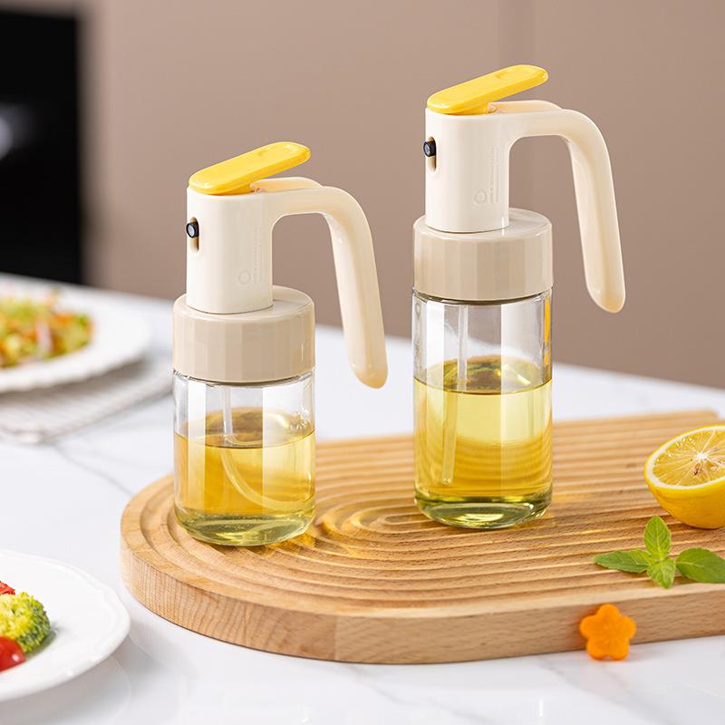 Glass Oil Spray Bottle One-Press Misting Dispenser