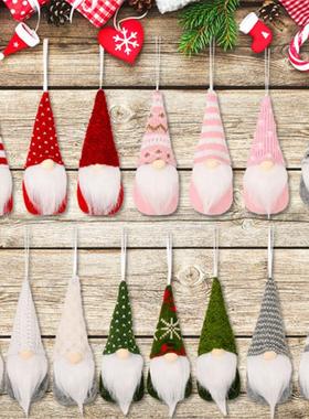 3pcs Forest Old Man Christmas Mini Doll Christmas Tree Penda