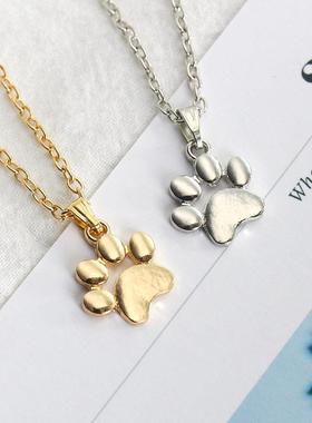 Cute Animal Cat Claw Foot Necklace Fashion Accessories