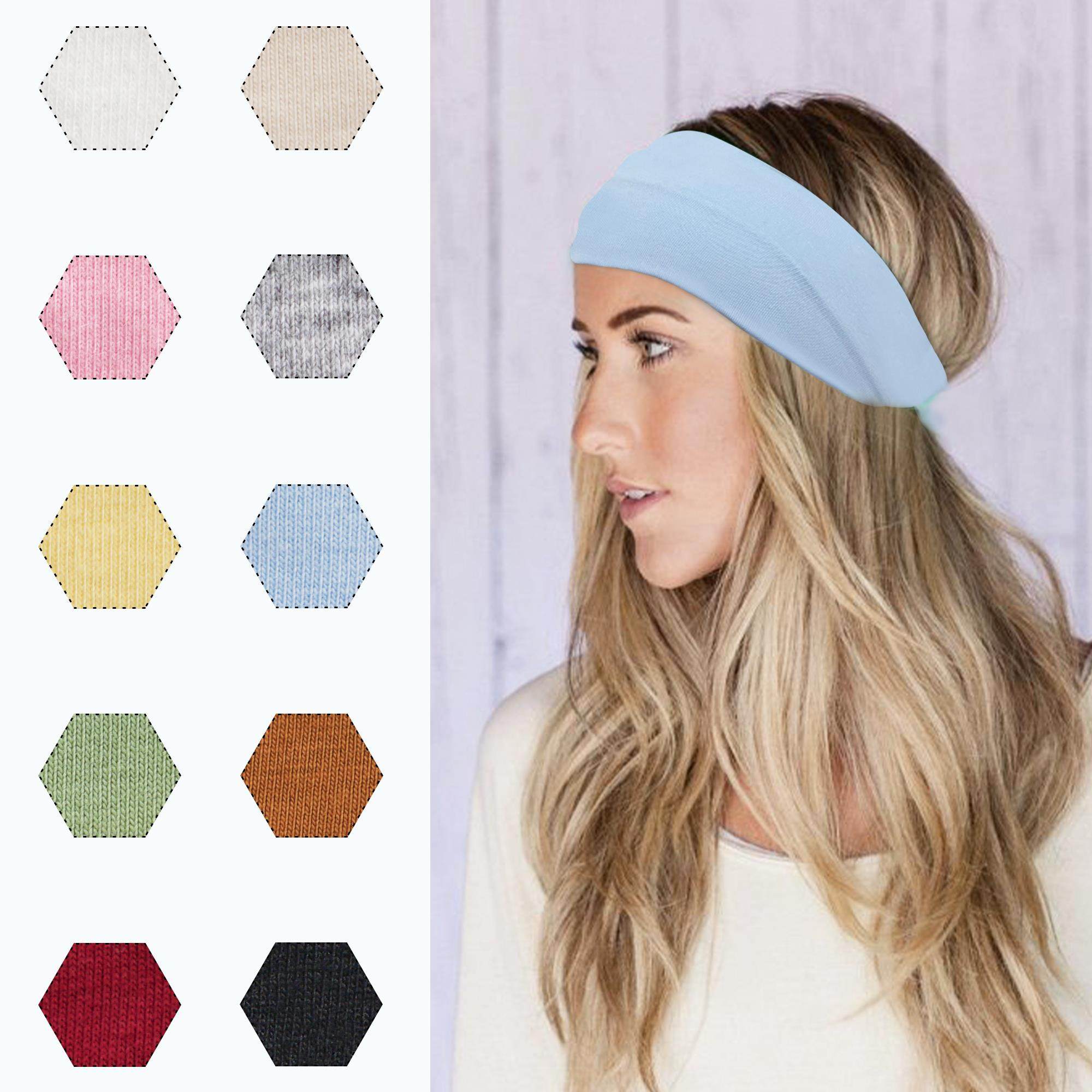 Hair Band Fashion, Elastic Headbands, Cotton Twisted Cross H