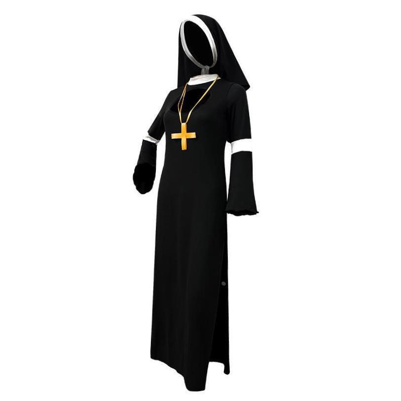 Halloween cosplay costumes Party dance performing nuns dress