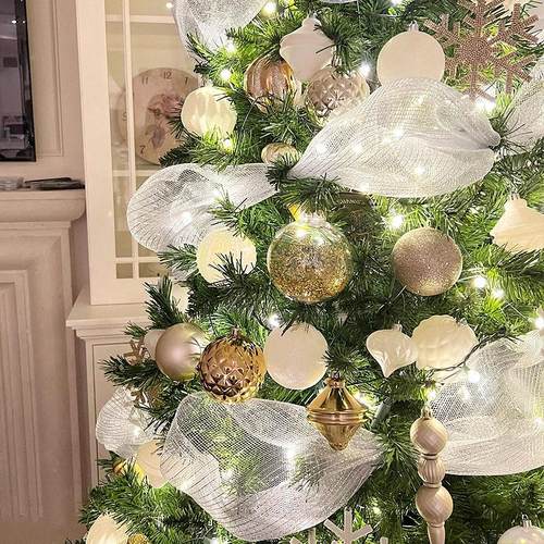 Christmas Tree Ribbon Ribbon Christmas Arrangement Pp Mesh W