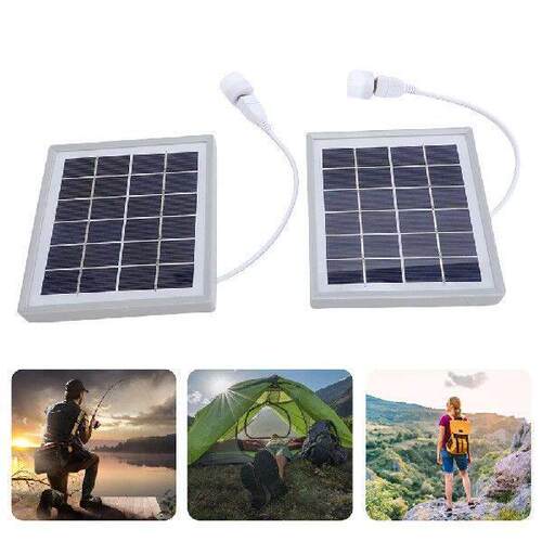 Camping Light 2pcs Solar Panel Mini LED Light Efficient