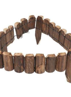 Wooden Garden Fence Stake Landscape Barrier Courtyard