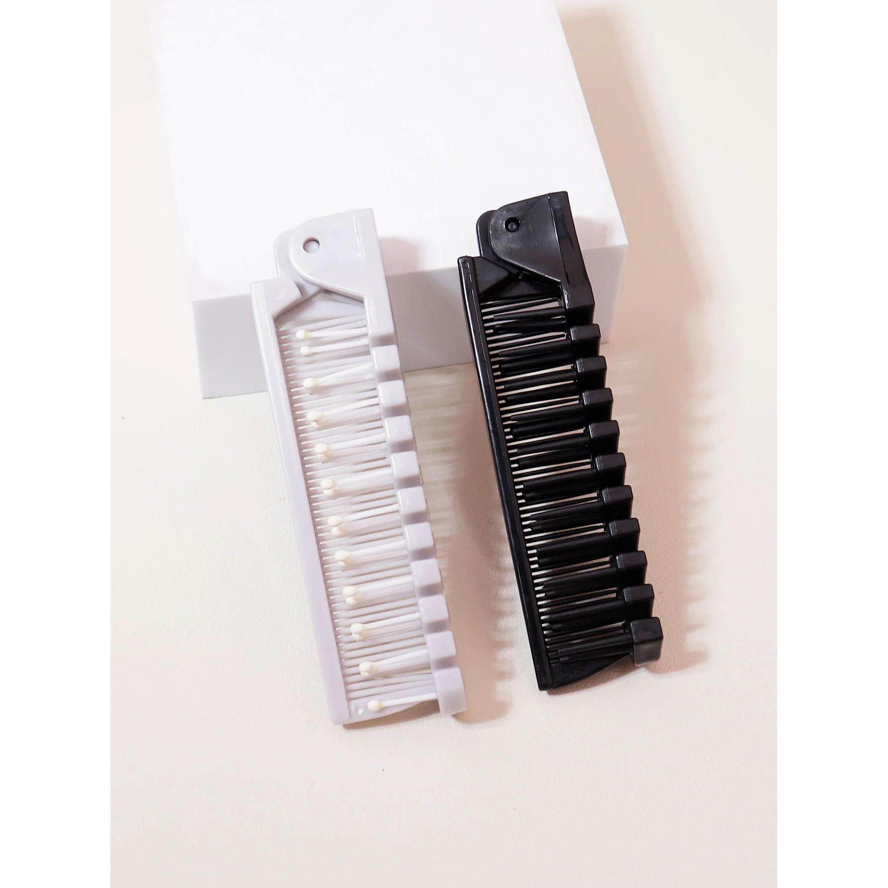 2pcs folding brush set, pocket comb, anti-static hair comb,
